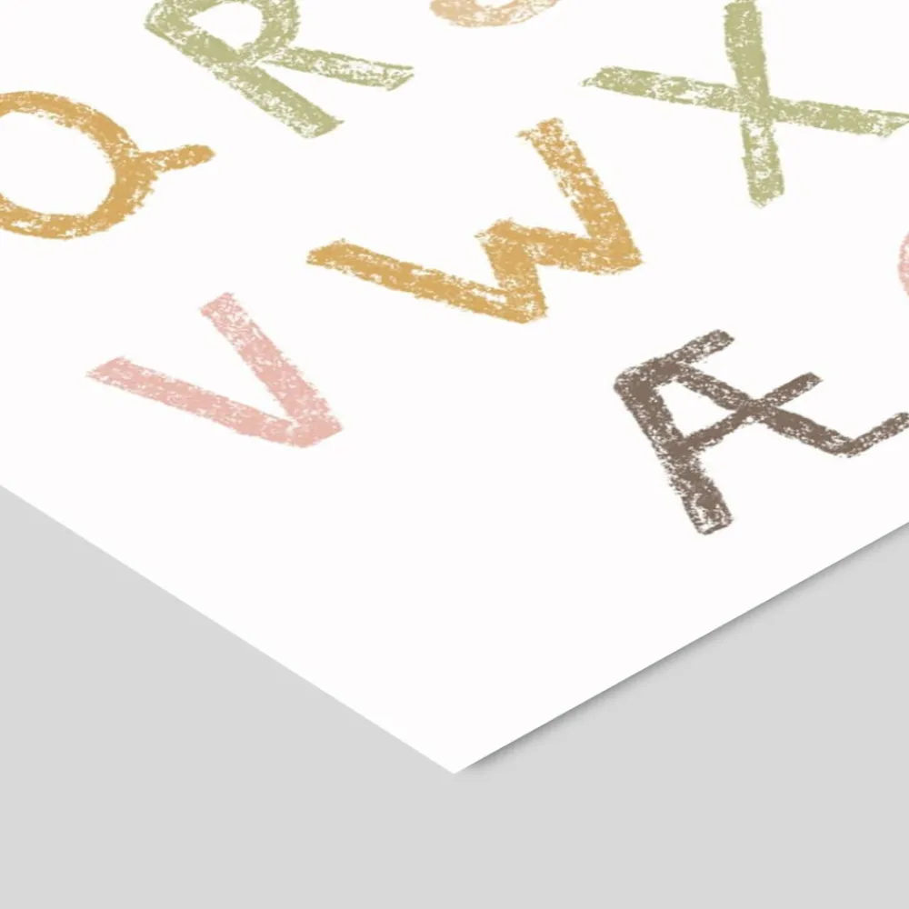 Poster & Frame Plakat - ABC Kridt A3-Børn Plakater