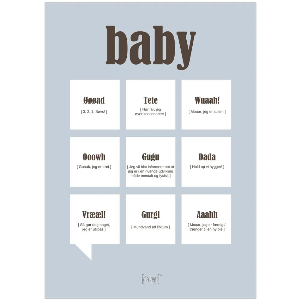 Poster & Frame Plakat - Citat Baby A3-Børn Plakater