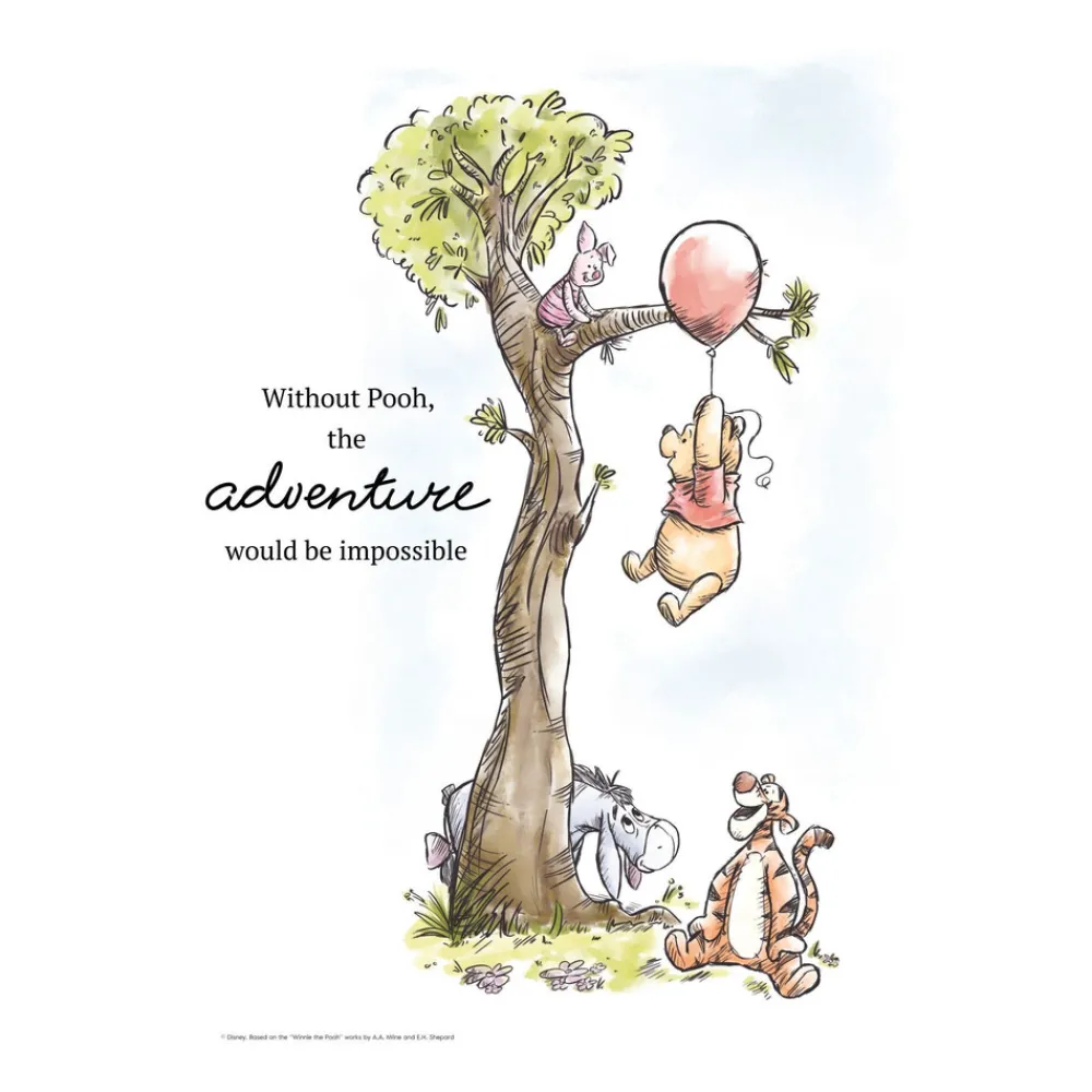 Poster & Frame Plakat - Peter Plys - ballon eventyr-Børn Plakater