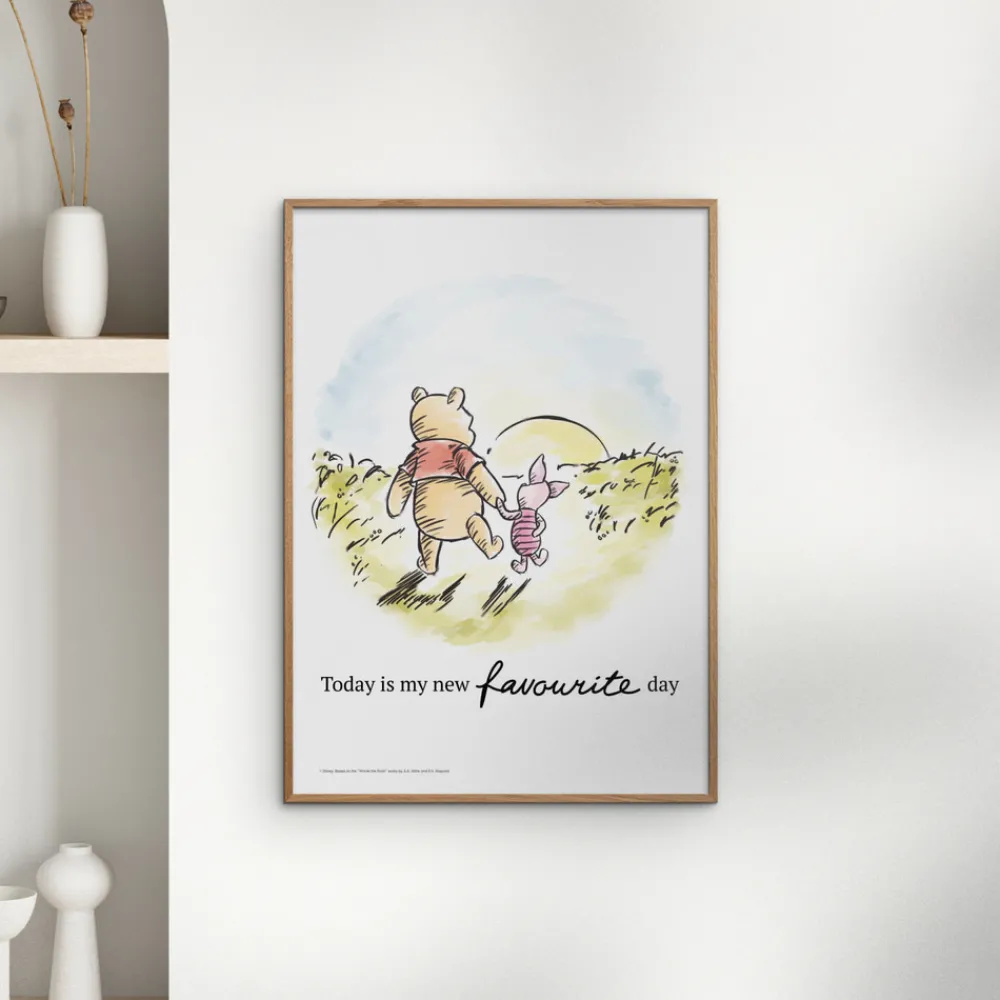 Poster & Frame Plakat - Peter Plys - venskabssolnedgang-Børn Plakater