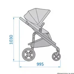 Maxi-Cosi Plaza plus - essential black- Kombivogne Med Ergonomiske Sæder