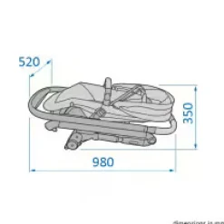 Maxi-Cosi Plaza plus - essential black- Kombivogne Med Ergonomiske Sæder