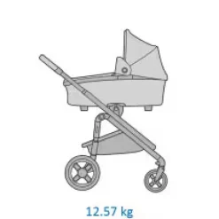 Maxi-Cosi Plaza plus - essential black- Kombivogne Med Ergonomiske Sæder