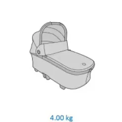 Maxi-Cosi Plaza plus - essential black- Kombivogne Med Ergonomiske Sæder