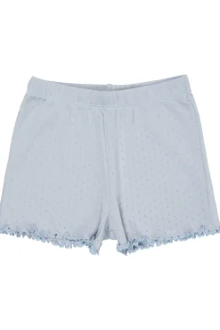 Copenhagen Colors Pointelle shorts - DUSTY BLUE- Shorts