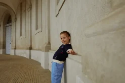 Copenhagen Colors Polo m. både - CREAM/NAVY- T-Shirts & Toppe