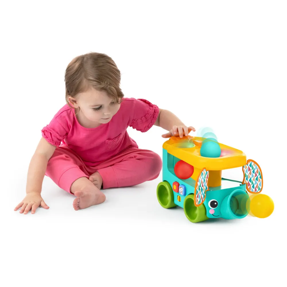 Bright Starts Pop & Roll Safari Bus bold legetøj- Aktivitetslegetøj