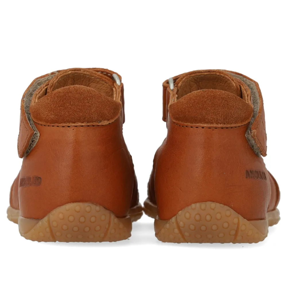 Angulus Prewalker sandal med velcro - Cognac/Cognac- Begyndersandaler|Begyndersandaler