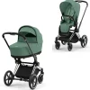 Cybex Priam Duovogn - leaf green/chrome black- Kombivogne Med Flade Sæder