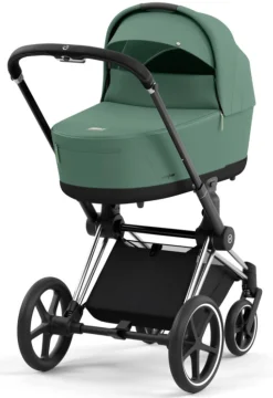 Cybex Priam Duovogn - leaf green/chrome black- Kombivogne Med Flade Sæder