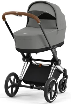 Cybex Priam Duovogn - mirage grey/chrome brown- Kombivogne Med Flade Sæder