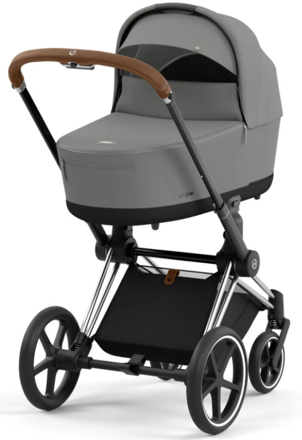 Cybex Priam Duovogn - mirage grey/chrome brown- Kombivogne Med Flade Sæder