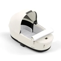 Cybex Priam Duovogn - off white/matt black- Kombivogne Med Flade Sæder