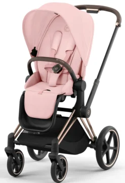 Cybex Priam Duovogn - peach pink/rosegold- Kombivogne Med Flade Sæder