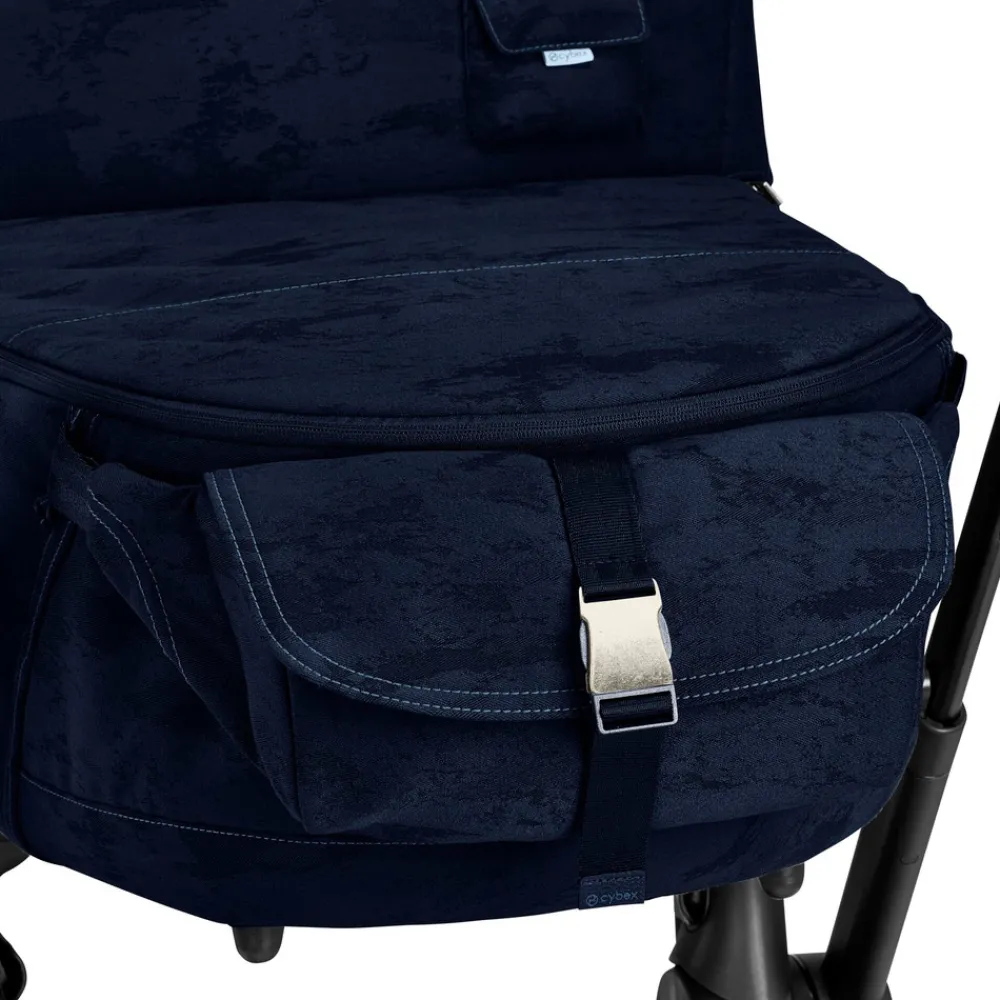 Cybex Priam Duovogn - Rebellious luxury denim blue/matt black- Kombivogne Med Flade Sæder