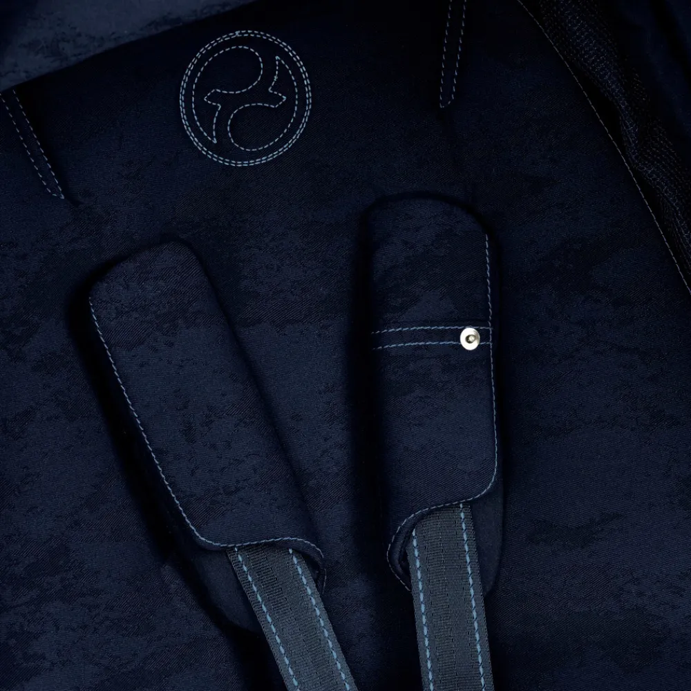 Cybex Priam Duovogn - Rebellious luxury denim blue/matt black- Kombivogne Med Flade Sæder