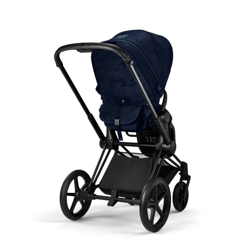 Cybex Priam Duovogn - Rebellious luxury denim blue/matt black- Kombivogne Med Flade Sæder