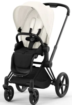 Cybex Priam klapvogn - off white/matt black- Klapvogne Med Flade Sæder