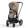 Cybex Priam klapvogn - cozy beige/matt black- Klapvogne Med Flade Sæder