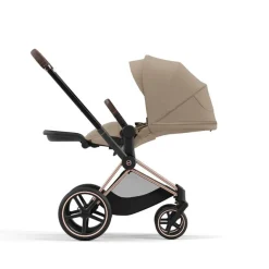 Cybex Priam klapvogn - cozy beige/rosegold- Klapvogne Med Flade Sæder