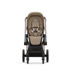 Cybex Priam klapvogn - cozy beige/rosegold- Klapvogne Med Flade Sæder