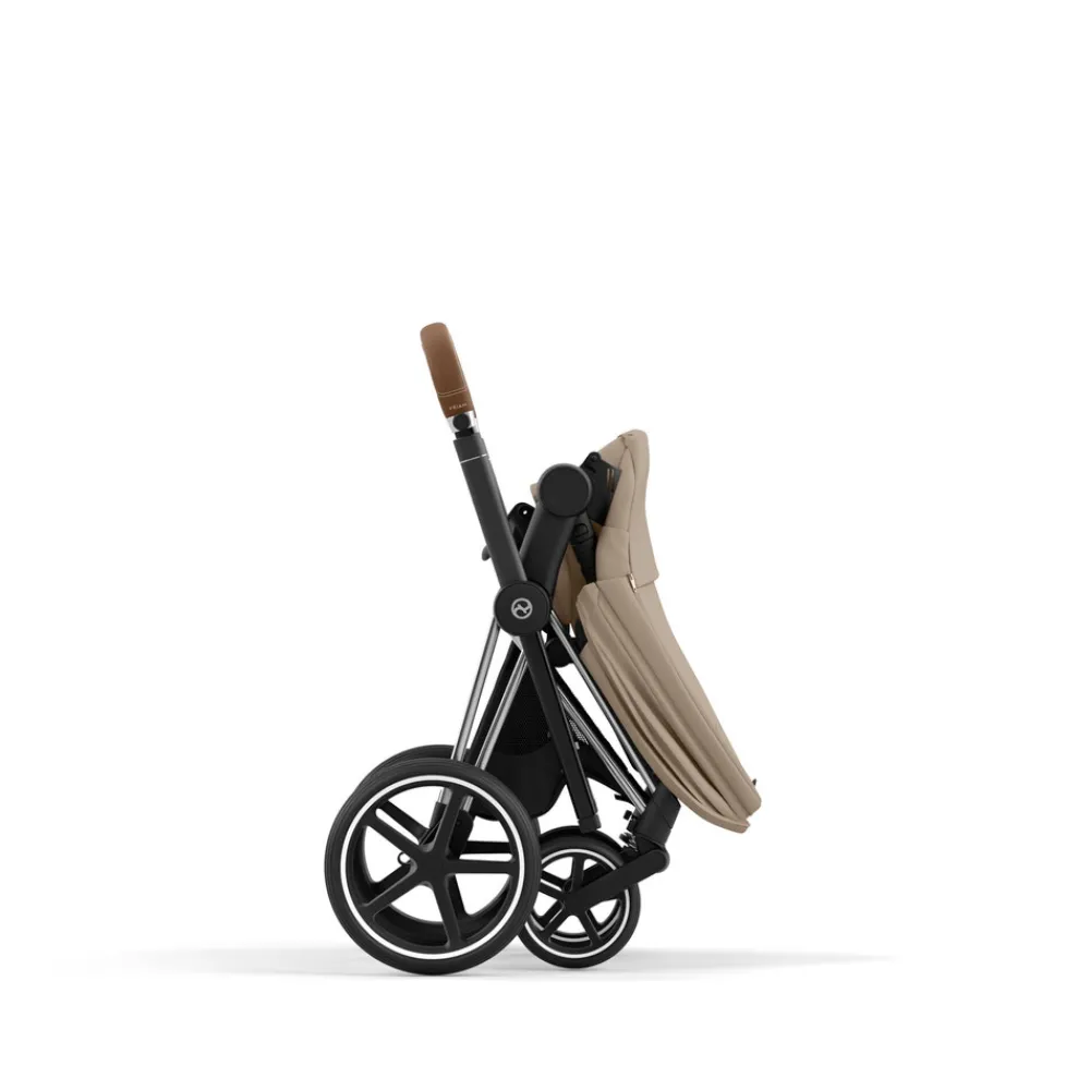 Cybex Priam klapvogn - cozy beige/chrome brown- Klapvogne Med Flade Sæder