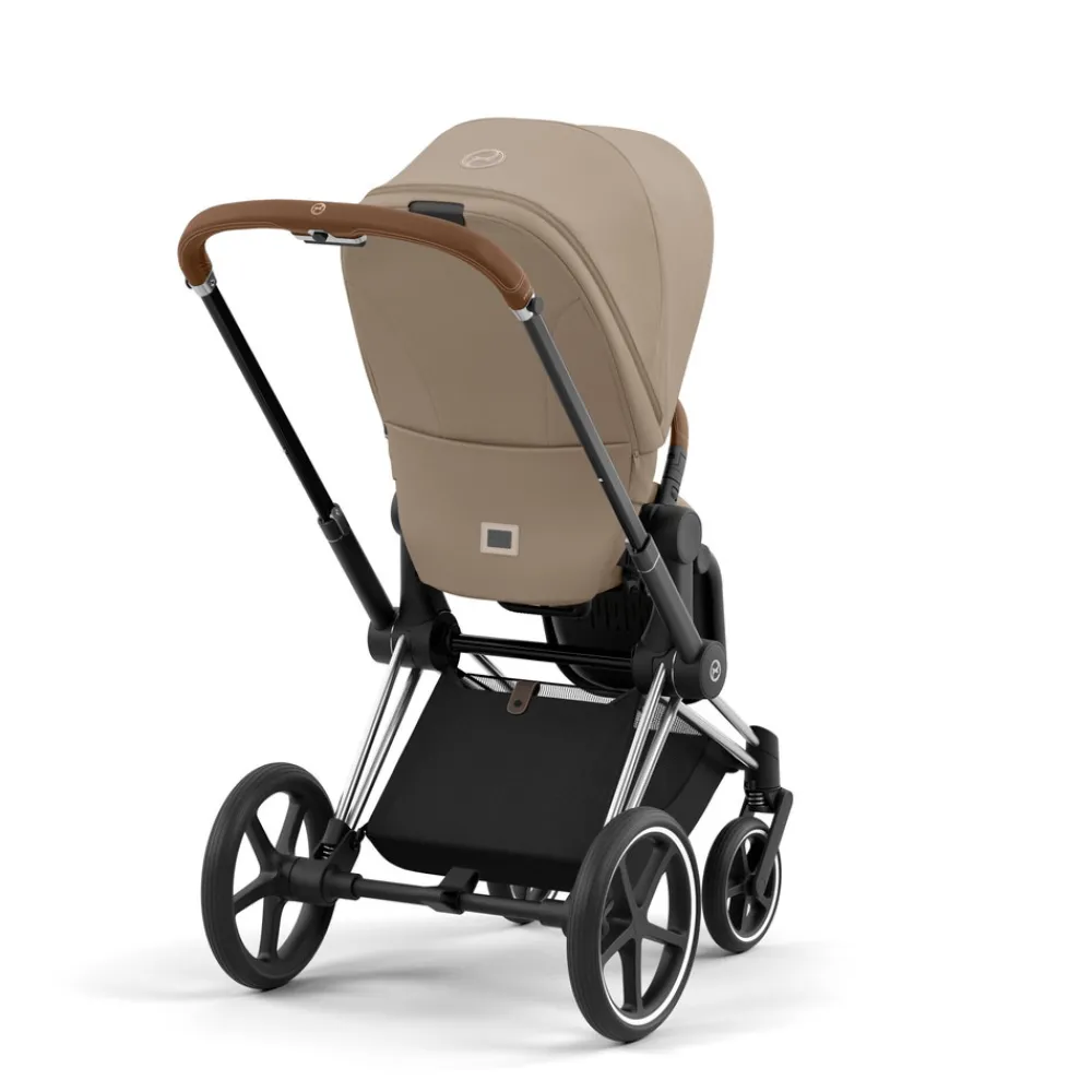 Cybex Priam klapvogn - cozy beige/chrome brown- Klapvogne Med Flade Sæder