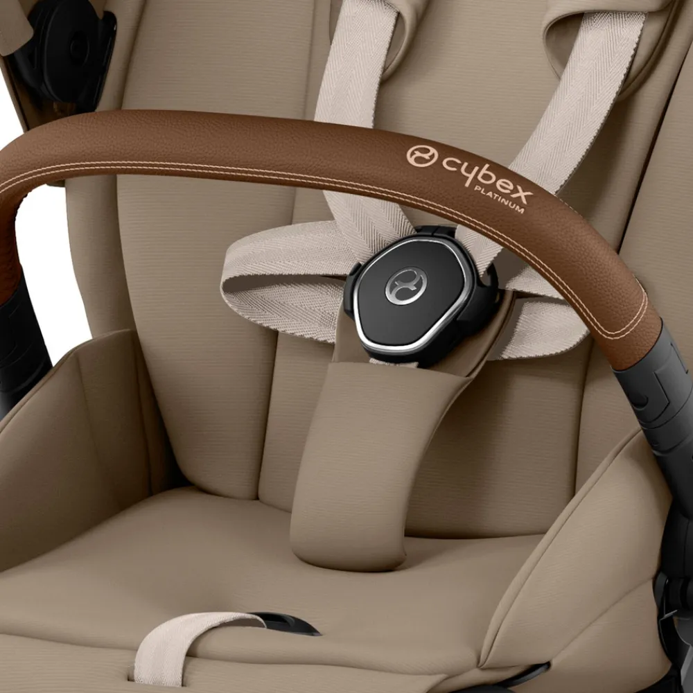 Cybex Priam klapvogn - cozy beige/chrome brown- Klapvogne Med Flade Sæder