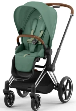 Cybex Priam klapvogn - leaf green/chrome brown- Klapvogne Med Flade Sæder