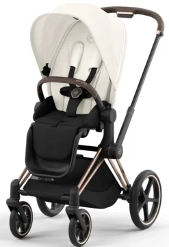 Cybex Priam klapvogn - off white/rosegold- Klapvogne Med Flade Sæder