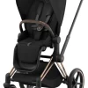Cybex Priam klapvogn - sepia black/rosegold- Klapvogne Med Flade Sæder