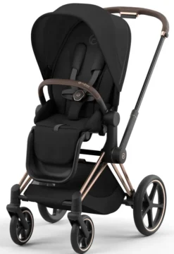 Cybex Priam klapvogn - sepia black/rosegold- Klapvogne Med Flade Sæder