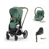 Cybex Priam klapvogn inkl. cloud T og base - leaf green/chrome brown PLUS- Klapvogne Med Flade Sæder