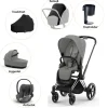 Cybex Priam pakke - mirage grey/chrome black PLUS- Kombivognspakker