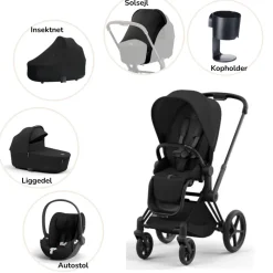 Cybex Priam pakke - sepia black/matt black- Kombivognspakker