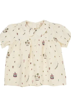 Copenhagen Colors Printed bluse m. krave - TIVOLI- Bluser