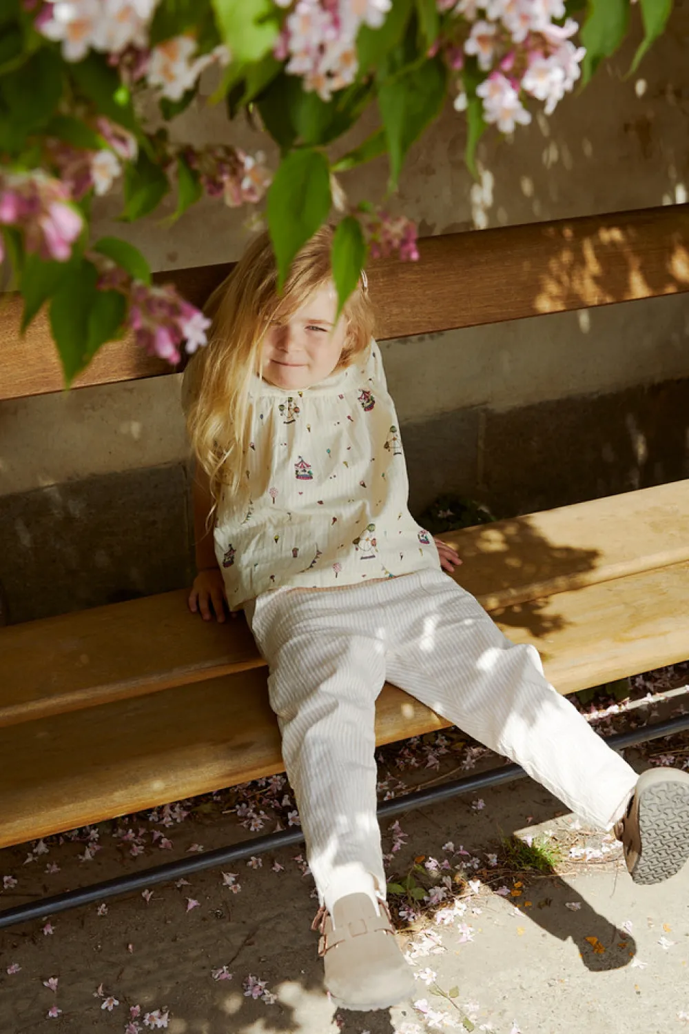 Copenhagen Colors Printed bluse m. krave - TIVOLI- Bluser