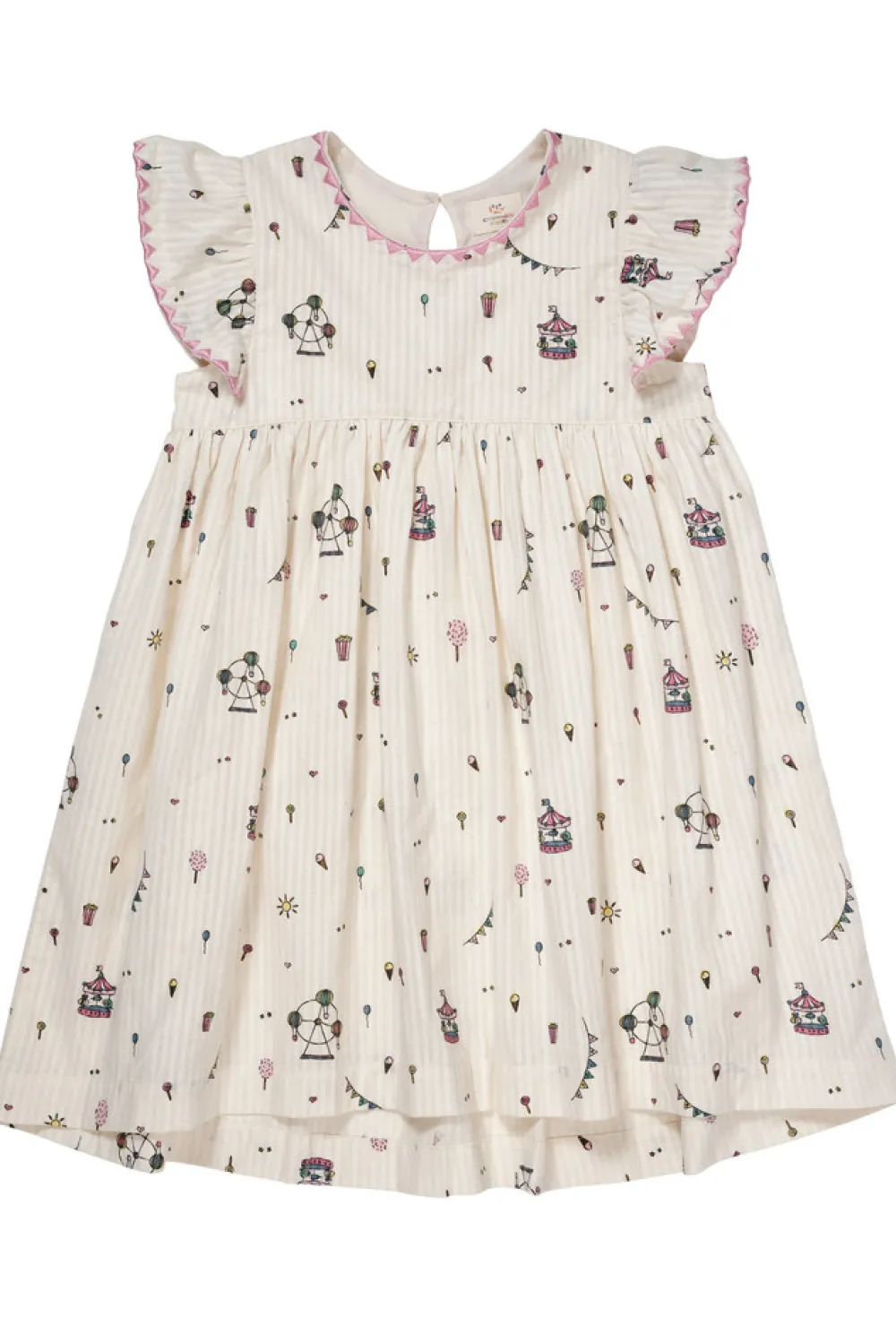 Copenhagen Colors Printed kjole m. flæser - TIVOLI- Kjoler