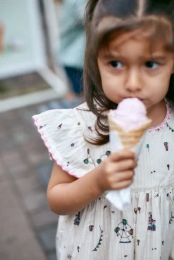 Copenhagen Colors Printed kjole m. flæser - TIVOLI- Kjoler