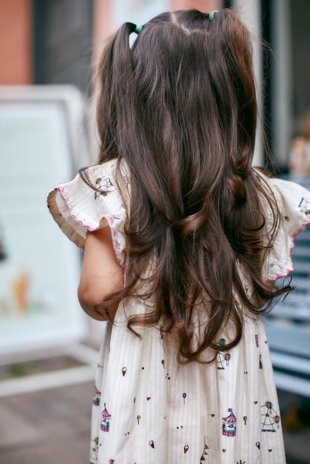 Copenhagen Colors Printed kjole m. flæser - TIVOLI- Kjoler