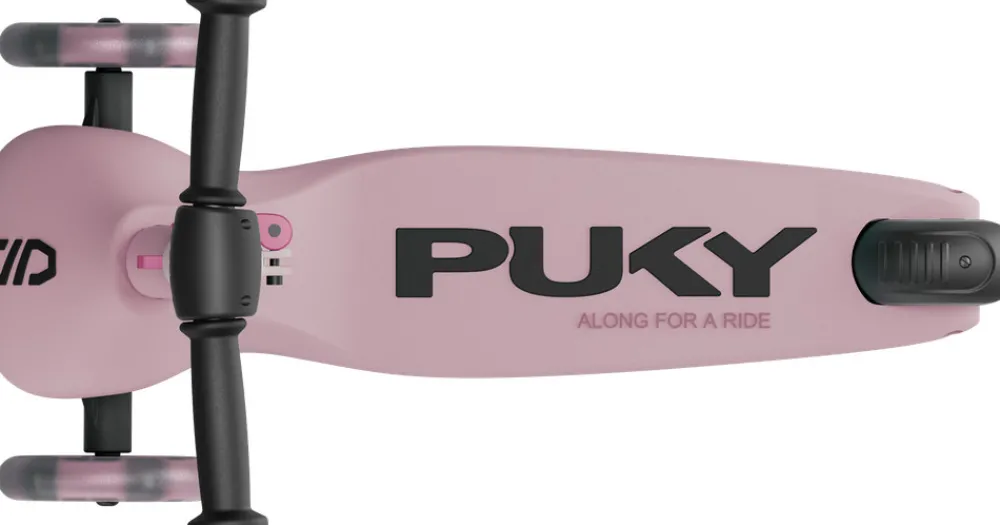 PUKY PUSH foldbart løbehjul m. LED pink- Løbehjul & Rulleskøjter