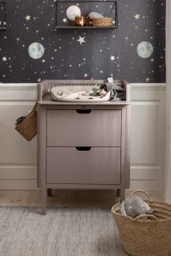 Sebra Puslebord med skuffer - jetty beige FSC®-Børn Pusleborde|Pusleborde