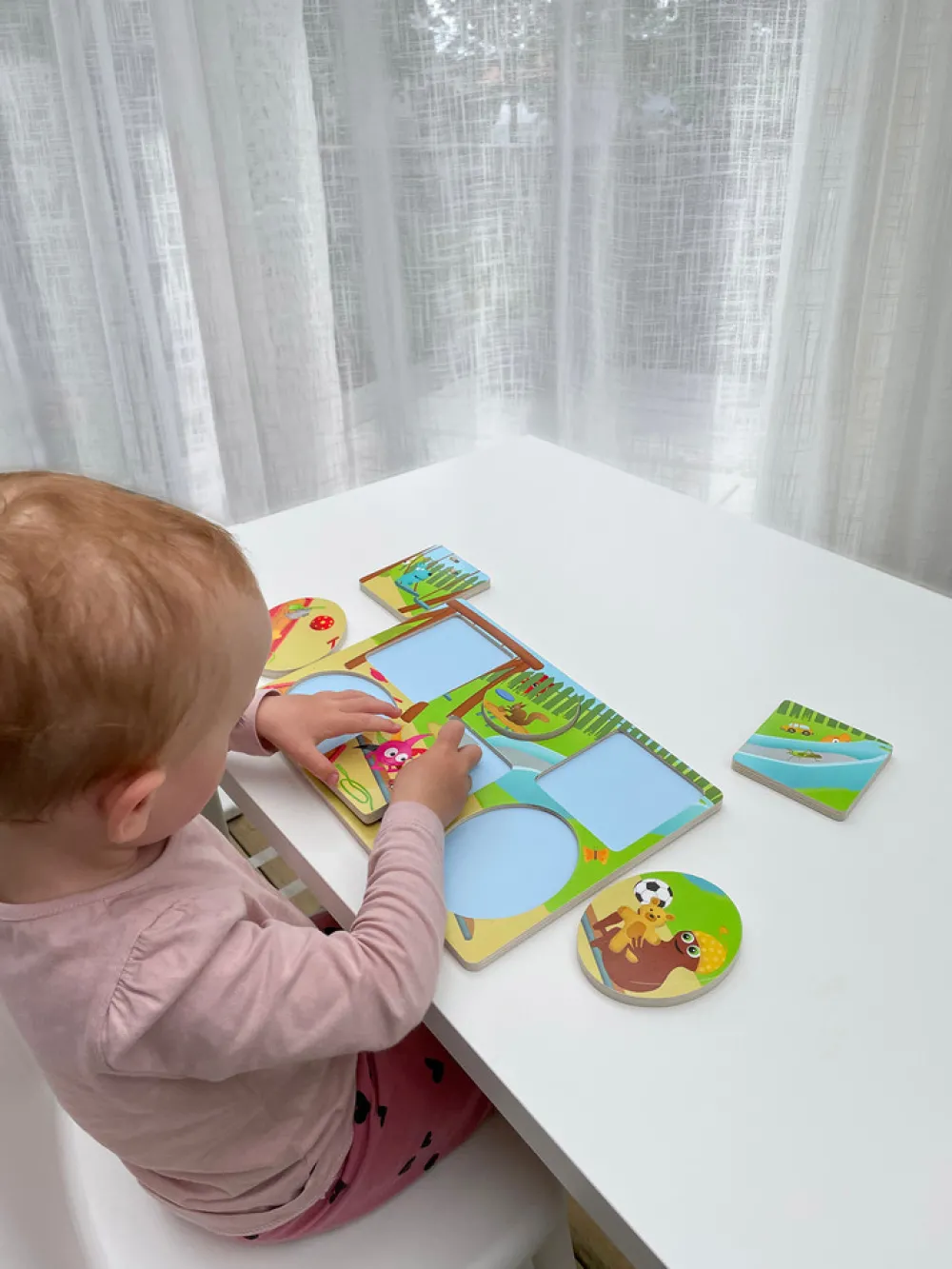 BABBLARNA Puslespil i træ med legepladsmotiv- Puslespil