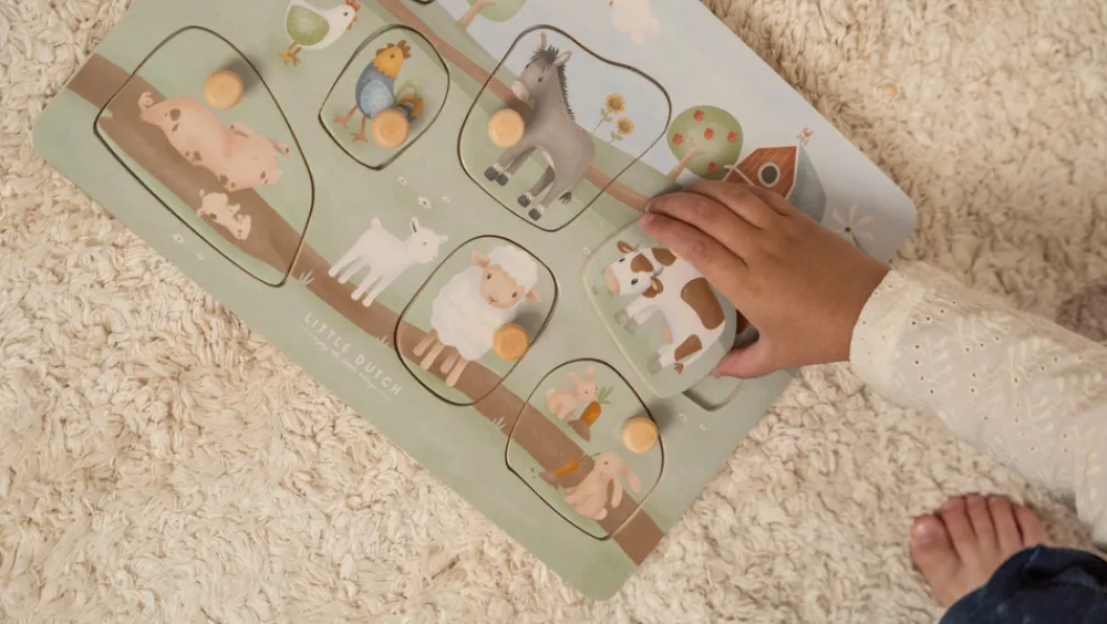 Little Dutch Puslespil m. lyd - Little Farm- Puslespil