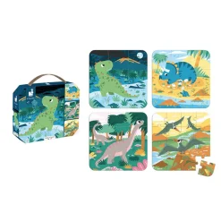 Janod Puzzle-Progressive Difficulty Dinosaurs (4in1)- Puslespil