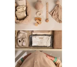 MarMar Copenhagen Quiltede kurve, 2 stk, Grey Sand-Børn Pusleopbevaring