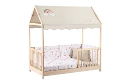 Kukka Rainbow Cream Markise til husseng 70x140-Børn Sengehimler & Himmelpinde