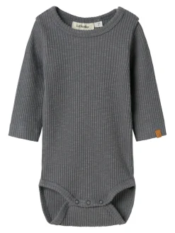 Lil' Atelier Rajo ls slim body - POPPY SEED- Bodystocking Langærmet