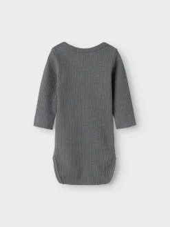 Lil' Atelier Rajo ls slim body - POPPY SEED- Bodystocking Langærmet