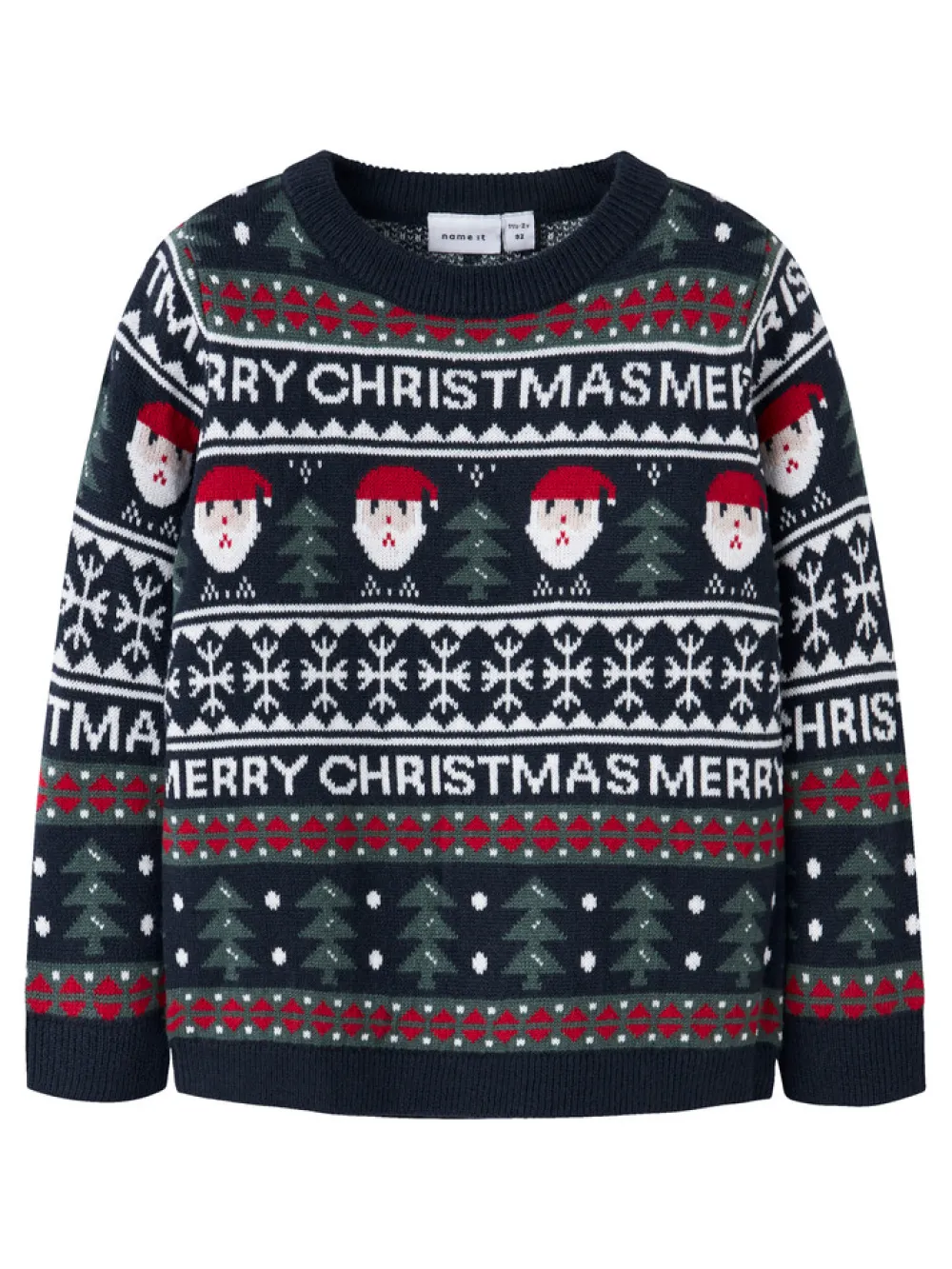 NAME IT Rastokka Striksweater - Dark Sapphire- Juletøj|Cardigans, Veste & Trøjer